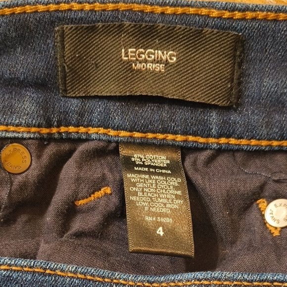 Express Deep Blue Skinny Jeans - Picture 4 of 4